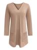 Elegant Women's Solid Long Top - 2025 Autumn/Winter Collection