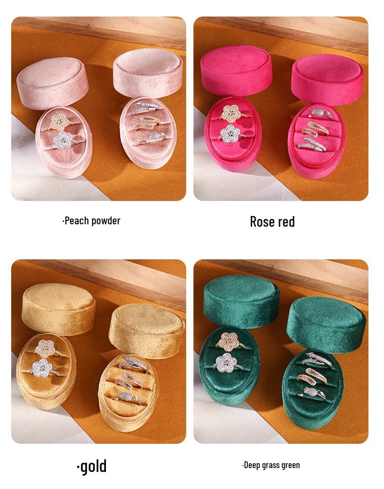 Velvet Oval Ring Box - Jewelry Packaging, In Stock, Fast Shipping
