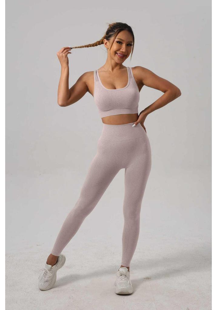 European & American Nylon High-Waist Yoga Set: Elastic, Hip-Lifting, Beautiful Back