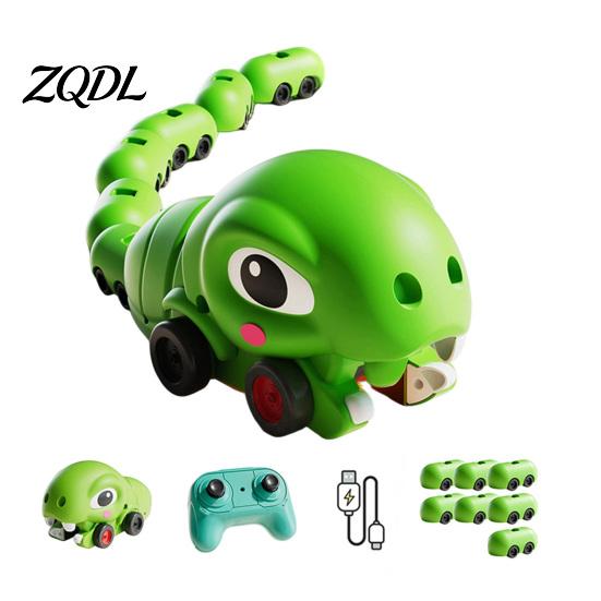 Two Player Battle Snake Toy RC Magnetic Game Toy, Electric Remote Control Eating Itself Parent-Child Interactive Competitive Race Car for Boys