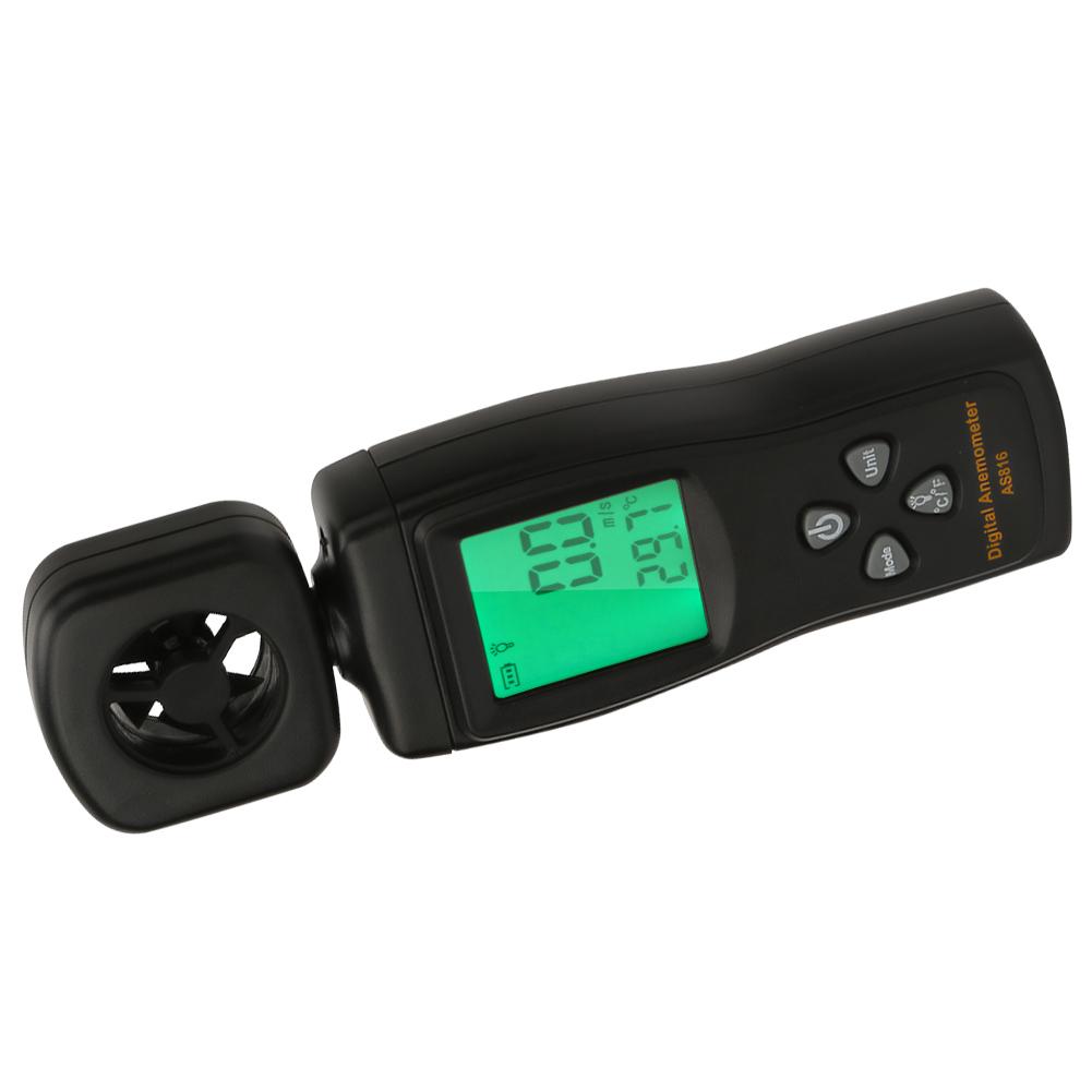 SMART SENSOR AS816 Mini Digital Anemometer 0.330ms Windgeschwindigkeit Temperatur Luftstrom Tester