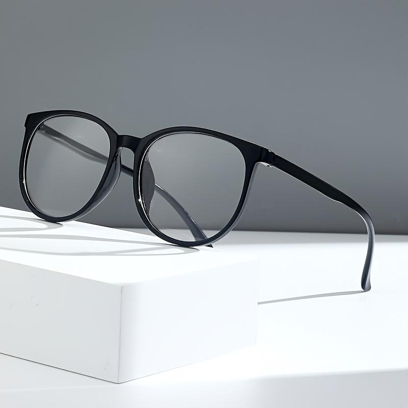 Unisex Round Frame Blue Light Blocking Spectacles Full Rim PC Material Eyeglasses with Case