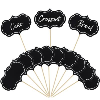 24 Stück Leere Tafel Cupcake Topper Food Buffet Etiketten Schilder Dessert Kuchen Topper Zahnstocher Hochzeitsparty Weihnachtsdekorationen