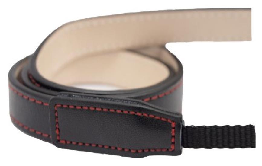 KING Color Collection Neck Strap for SLR Genuine BLACK Cameras, Black, Leather, CCLS-01