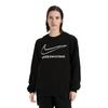 Nike As W Nsw Swsh Crew Fleece Logo Print American Style Sweatshirt Women Sweatshirt Black DJ6947-010
