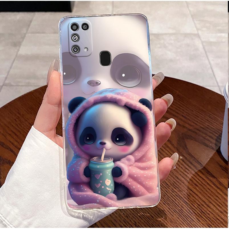 Case For Samsung Galaxy M31 M21s M21 M30s Clear Luxury Cute Cat Love Rabbit Funny Silicone TPU Soft Shell Phone Case Back Cover
