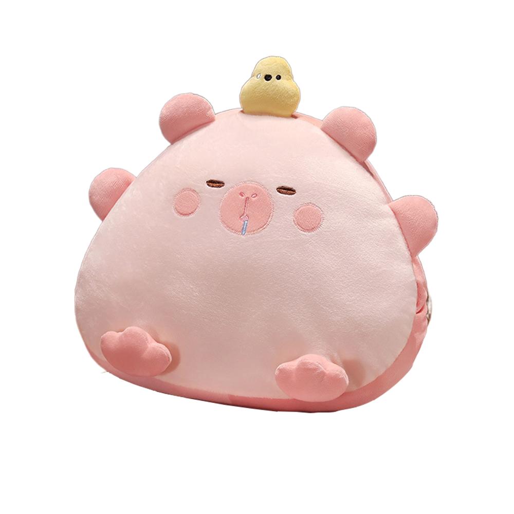 Stuffed Capybara Cartoon Hand Warmer Air Conditioning Blanket Office Backrest  Bedside
