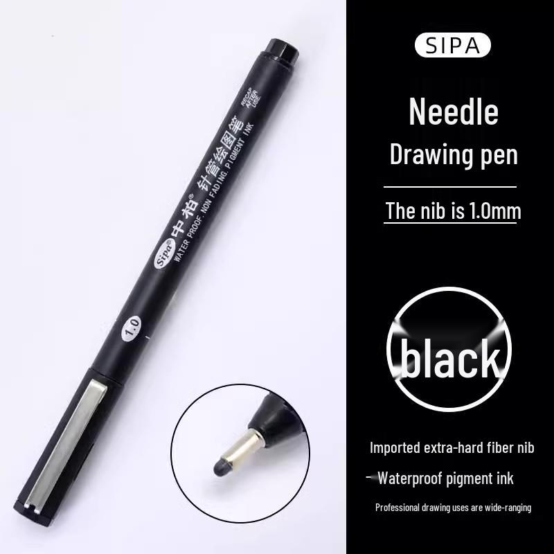 Zhongbai Waterproof Fine Liner Pen Set, 0.05-0.8 mm, for Drawing, Manga, and Hand-Painting.