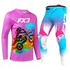 Motocross dişli seti çocuklar için 4 5 6 7 8 9 10 11 12 13 yaş Genç çocuk Motosiklet erkek kız Jersey Pantolon Kitleri yarış kıyafeti Off-road Enduro MX MTB