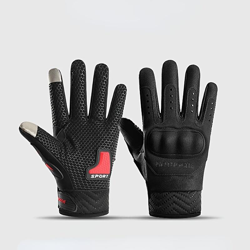 New Motorcycle Riding Gloves for Men, Outdoor Sports Motorcycle Anti-Slip Touchscreen Cycling Gloves, Outdoor Sports Fitness Training Gloves