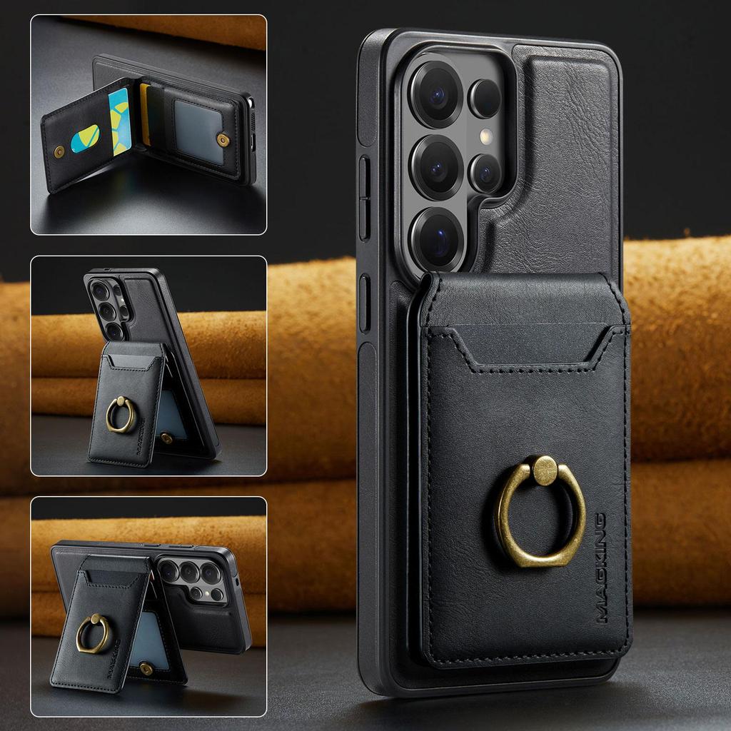 2-in-1 Removable PU Leather Wallet Case Card Slot Holder Phone Back Cover For Samsung Galaxy S26 Ultra S25 S24 Plus Protector Skins Shell