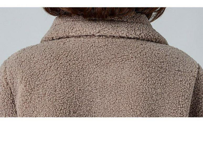 2023 Shearling Coat Women's Mid-Length Thickened Lambswool Fleece