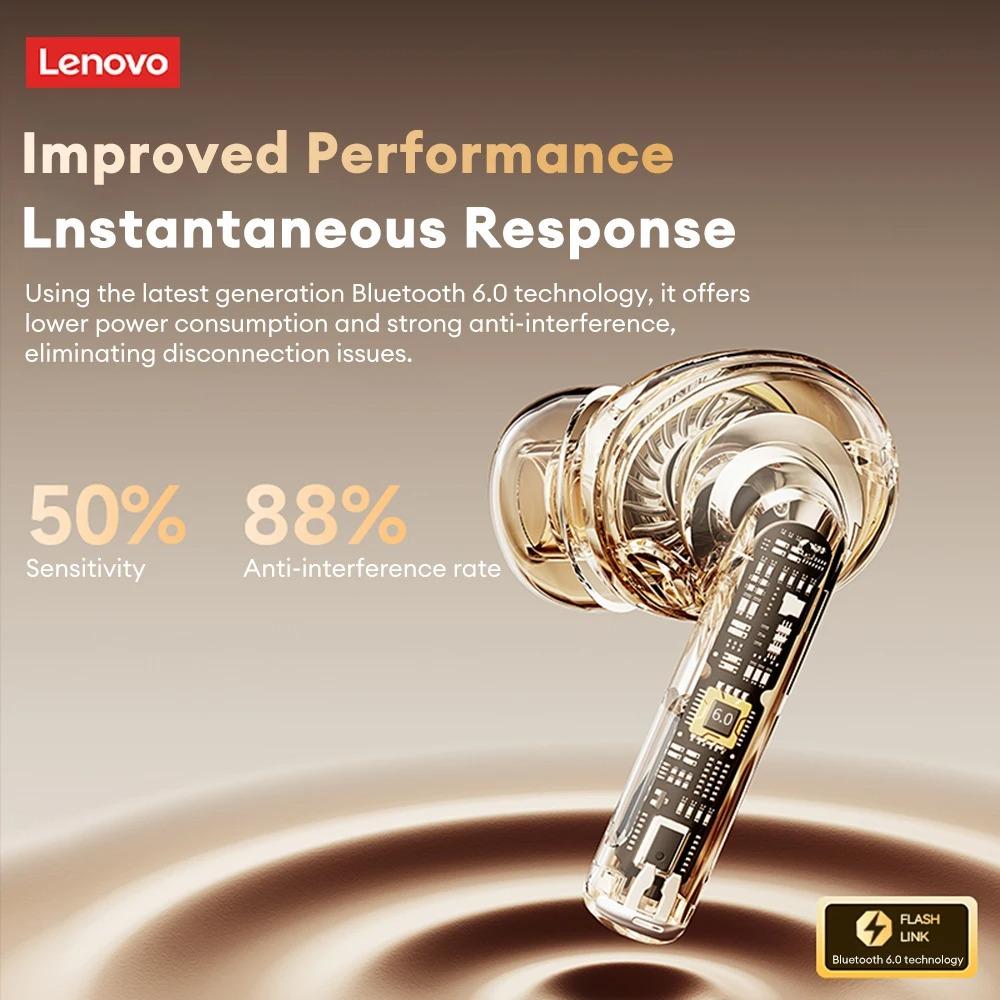 Original Lenovo LE207 TWS Wireless Bluetooth 6.0 Earphones LED Digital Display Travel Sports Headphones Low Latency HIFI Audio Comfort