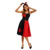 New Halloween paly black and red clown contrasting color print suspender dress stage performance suit