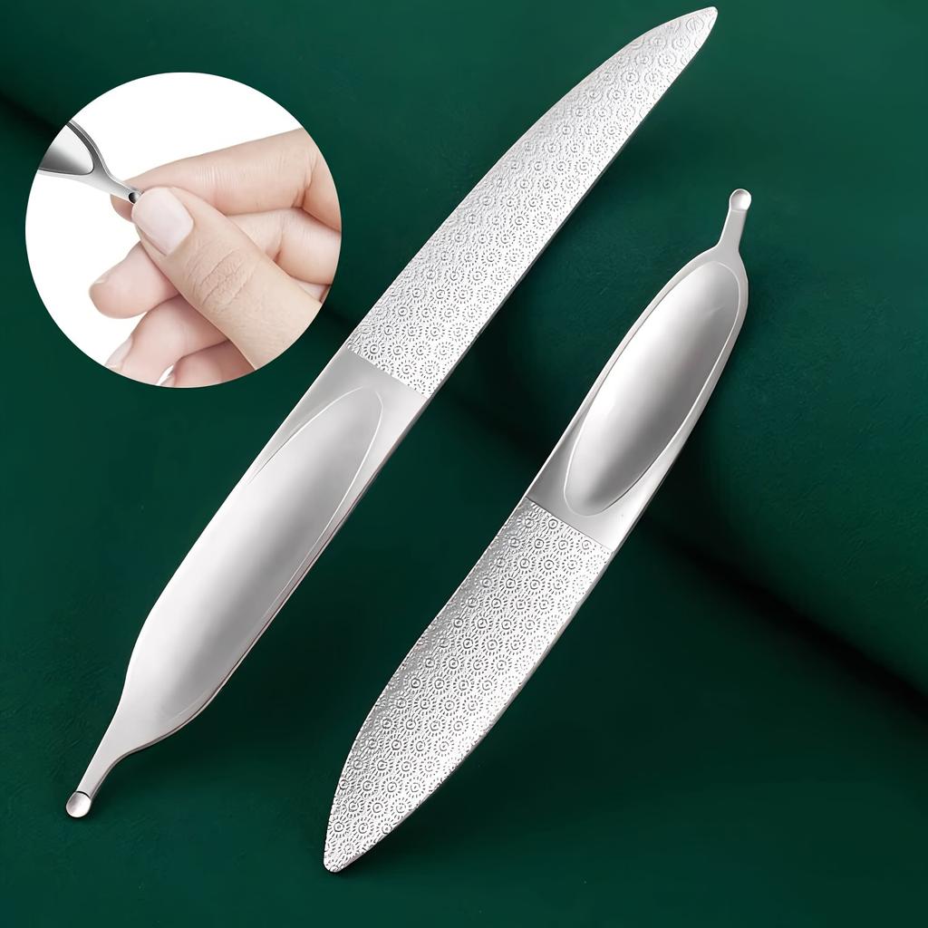 1PCS Professional Nail File , Double-Sided Stainless Steel, Durable & Reusable, Nail Manicure File for Men & Women