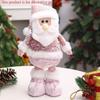 Adjustable Height Standing Pink Reindeer Santa Snowman Figurines Tabletop Home Decor for Christmas Thanksgiving New Year Decor