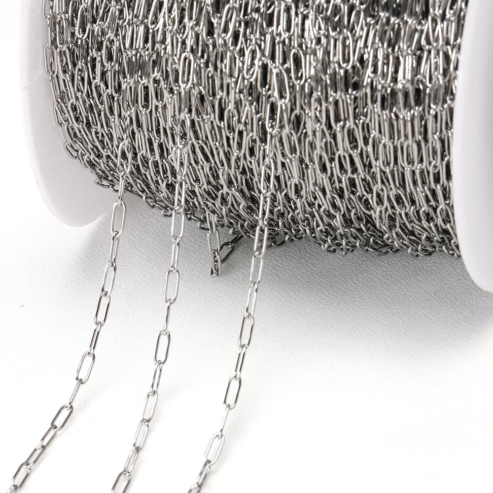 

No Fade 1meter Stainless Steel Spiral Twist Stick Link Chain Wave Metal Chain for DIY Necklaces Bracelet Jewelry Making Findings 1 Meter