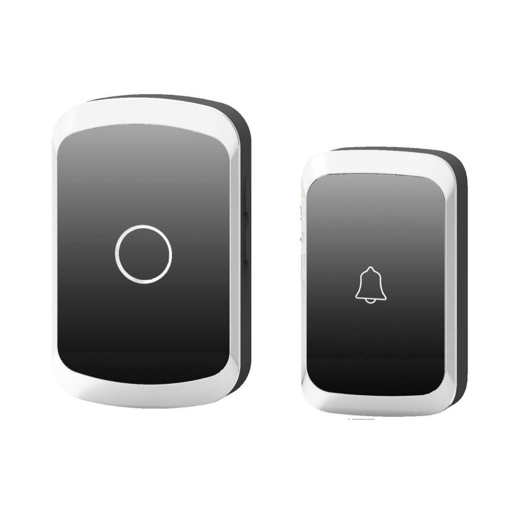 A20 Wireless Doorbell: UK Standard, Long-Range, AC Power, Electronic Music, One-to-One Caller for the Elderly