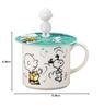 Yamaka Shoten "PEANUTS" Mug, 350ml, with Silicone Cup Cover, Dance, SN732-11P