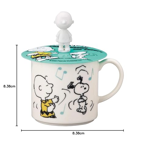 Yamaka Shoten "PEANUTS" Mug, 350ml, with Silicone Cup Cover, Dance, SN732-11P
