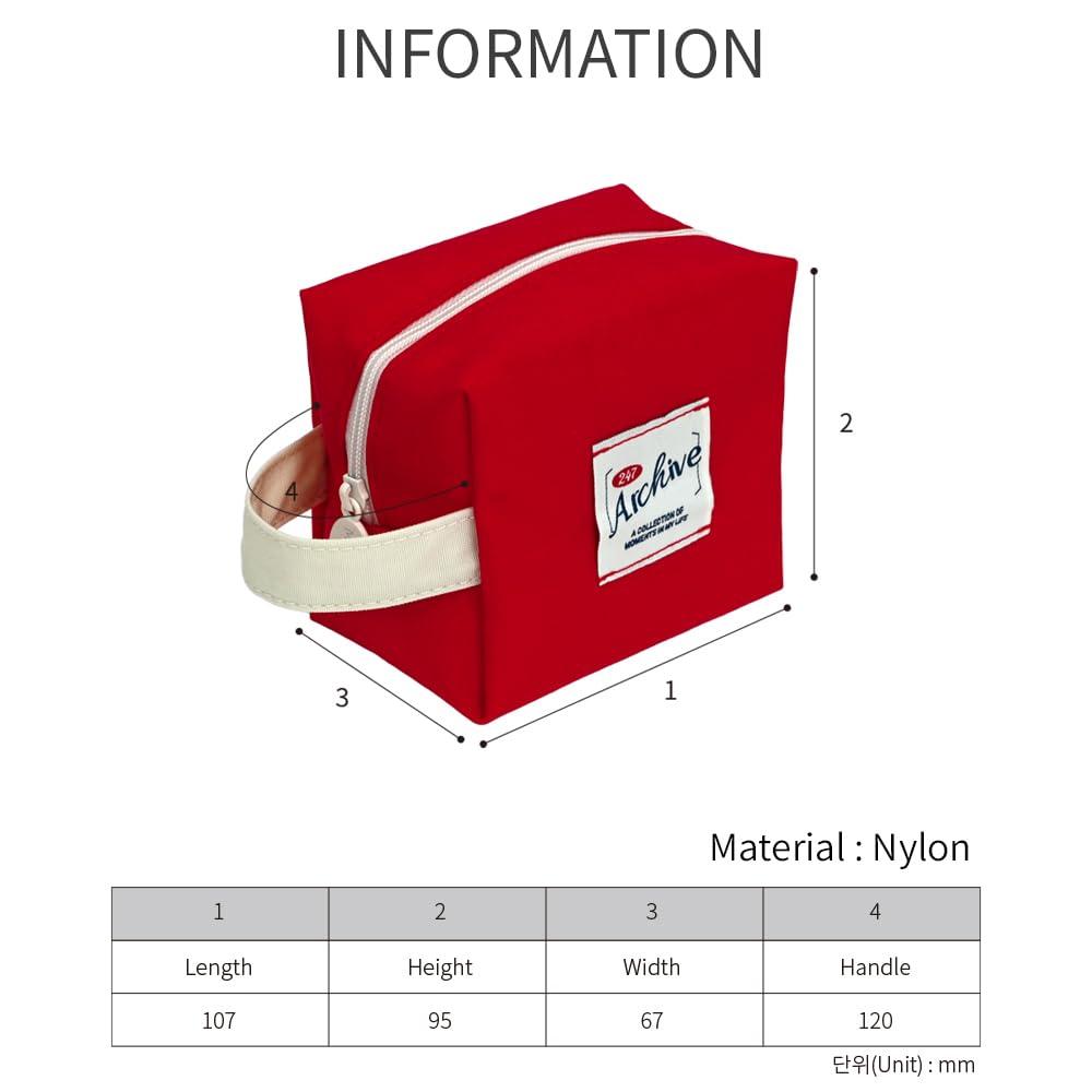 Monolike Archive Cube Mini Ocean Navy Makeup Cosmetic Travel Toiletry Storage Bag Pouch, - Pouch, Pouch, Bag, Bag, Organizer,