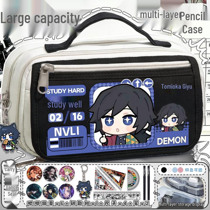 Demon Slayer Mitsuri Kanroji Large Capacity Pencil Case for Students