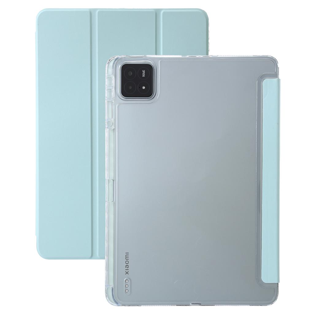 For Xiaomi Pad 6S Pro 12.4 Anti-scratch Case TPU+Acrylic+PU Tablet Cover with Tri-fold Stand