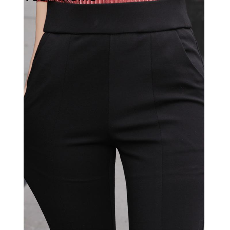 Korejská móda 2022 léto s vysokým pasem streč Dámské krajkové patchworkové kalhoty Capris pro ženy úzké flare kalhoty dámské kalhoty