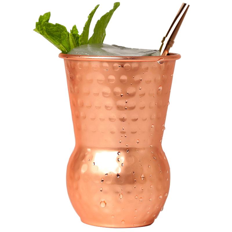 Hammered Copper Plated Stainless Steel Moscow Mule Mug Drum-Type Beer Cup Coffe Cup Water Glass Drinkware