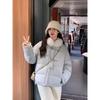 New thickened down cotton-padded clothes for women's winter small short fur collar jacket warm bread clothes