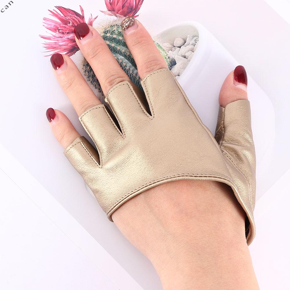 Show PU Leather Clothing Accessories Pole Dance Half Palm Half Finger Fingerless Gloves