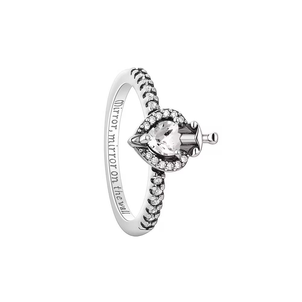 925 Silver All Heart Stone Ring New Pink White Rings Suitable For Any Occasion Matching DIY Birthday Gift