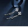 Fashion Four-Leaf Clover Earrings Personalised Women's Earrings Simple Long Bow Earrings