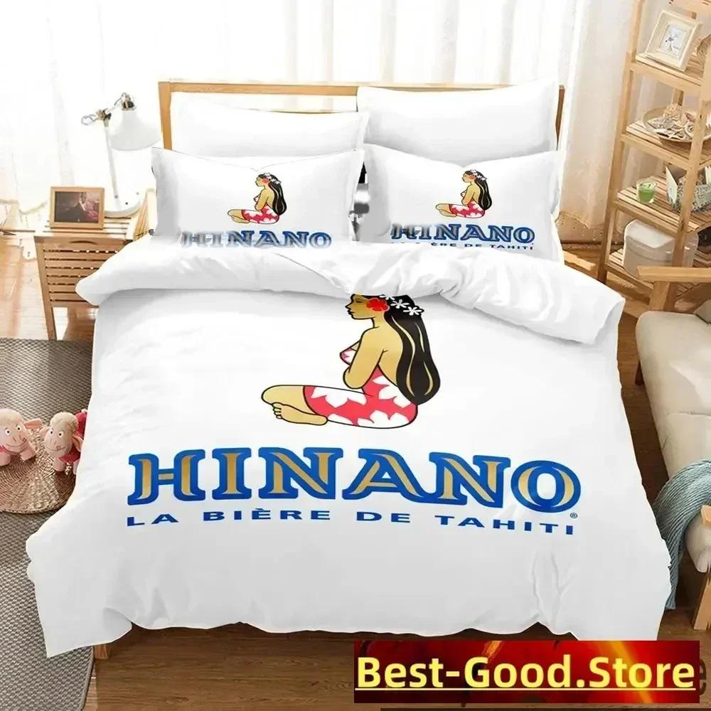 

3D H-Hinano Tahiti Logo Bedding Set Duvet Cover Sheet Printed Bed Set Pillowcase Bed Full Queen King Size Comforter Bedroom 70x133cm 2pcs
