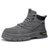 Men's Autumn Outdoor Hiking Boots Men's High Top Medium Top Martin Boots Thick-soled Wear-resistant Tooling Shoes