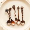 European and American Retro Dessert Spoon Coffee Spoon Small Spoon Five-piece Set of Golden Conch Shell Sailing Tableware