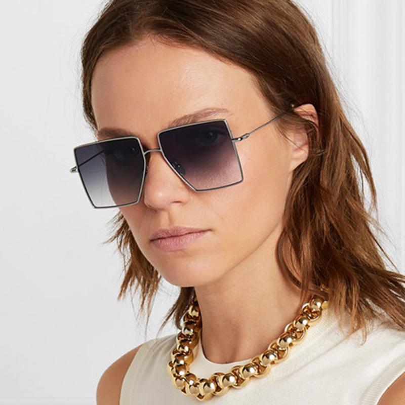 Buy Fashion Womens Sunglasses Metal Polygon Frame Sunglasses Large