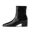 5083-3 autumn and winter fashionable pointed cowboy boots, design sense V-mouth soft leather thin Martin boots thick sole
