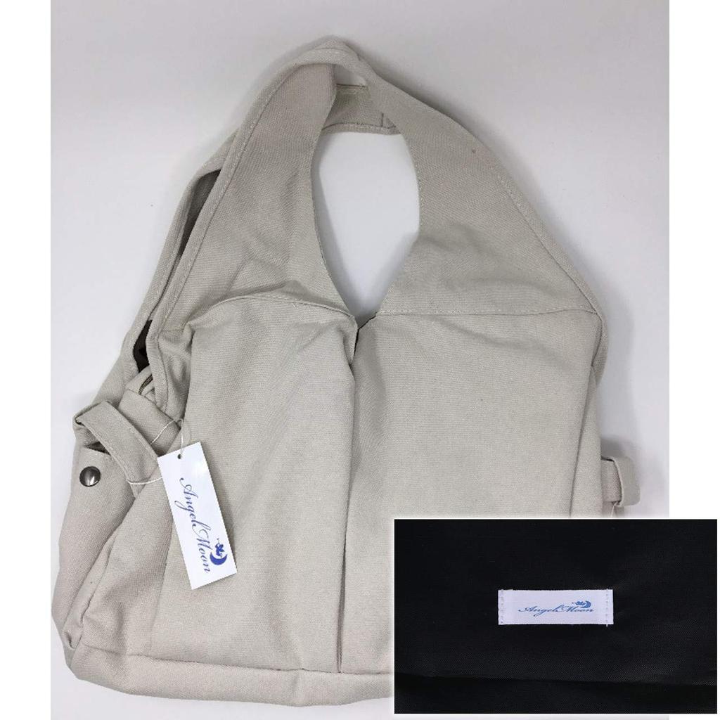 Angel Moon Canvas Tote Bag, Solid Color, Women's, A4 Size, Shoulder Bag, Instagram-worthy, Social Media-friendly, Fashionista-inspired, Feminine,