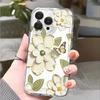 Butterflies on White Camellia lucency Phone Case for IPhone 14 15 16 13 12 11 17 Pro Max 12 13 Mini Soft Cover
