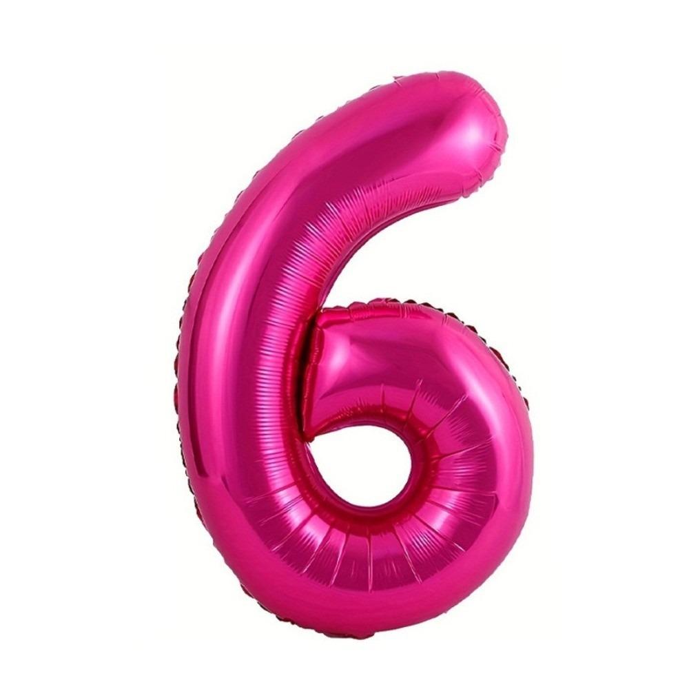 Pink Rose Number Balloons 0-9 40Inch Party Balloon New Large Birthday Balloon Girls Gift 6