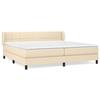 3126274 vidaXL Divan Bed with Mattress Cream 200x200 Cm Fabric
