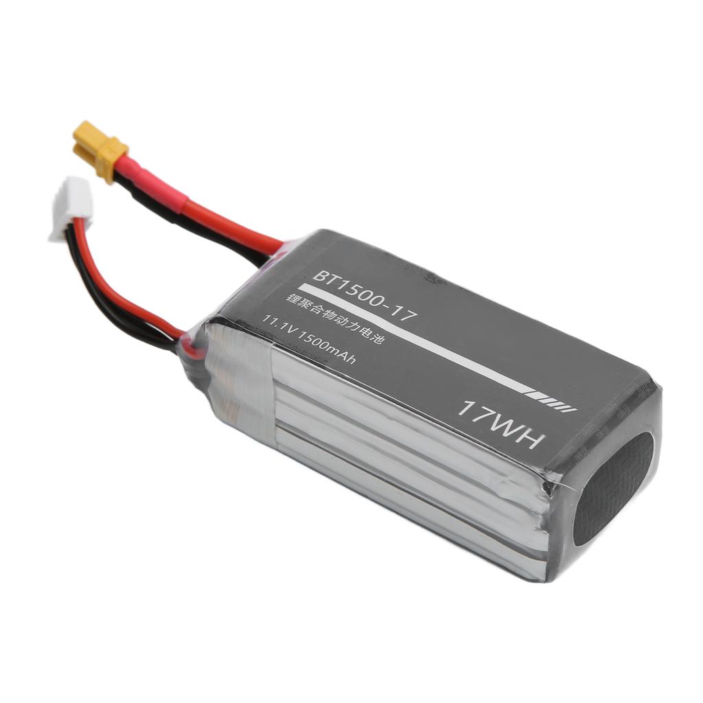 RC 1500mAh Lipo Battery 11.1V Provide Strong Power XT30 Output Plug Durable 3s Lipo Battery for RC