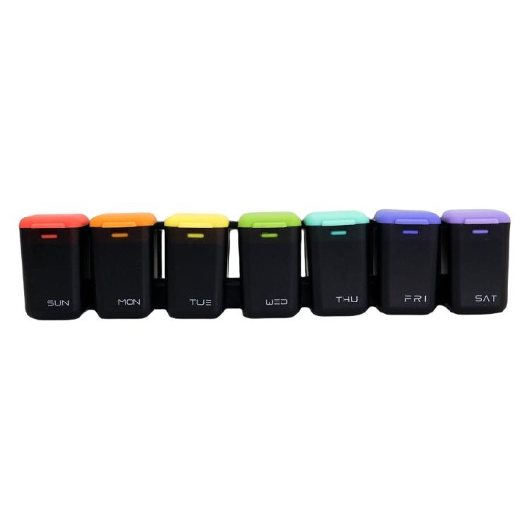 

Portable Detachable Weekly Pills Case Magnetic Secured Lid Medicine Organiser Visible Compartments Portable Storage Box