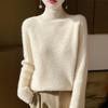 Women Sweater 100% Wool MODERN NEW SAGA Turtleneck Knit Pullover Thick Winter Jumpers Female Knit Tops
