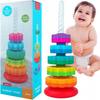 Twisted Rainbow Tower Educational Montessori Toy 35Cm First Birthday Gift