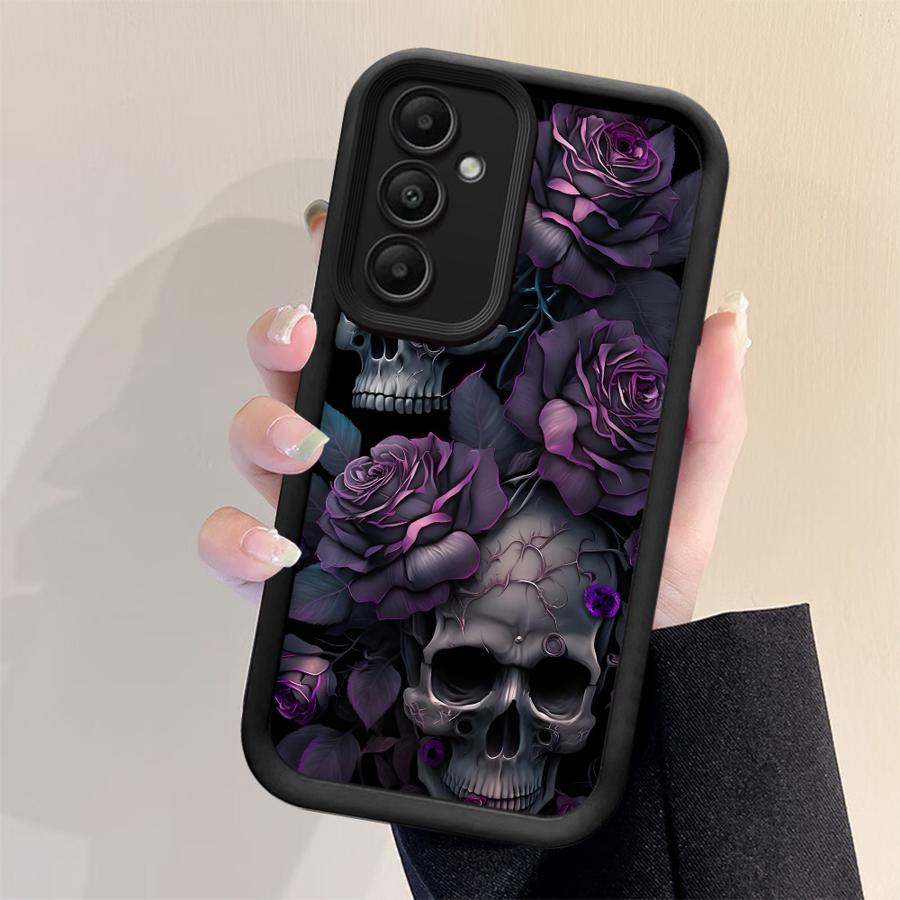 Pink Skull Pattern Soft Shell Case for Samsung Galaxy A23 A12 A33 A14 A56 A34 A24 A13 A32 A16 A36 A26 A22