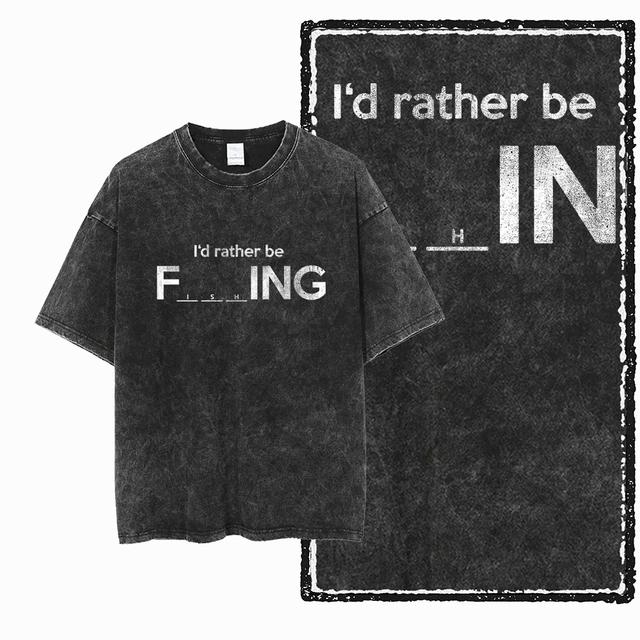 THE COOLMIND YB FISHING THEME cotton T-shirt S