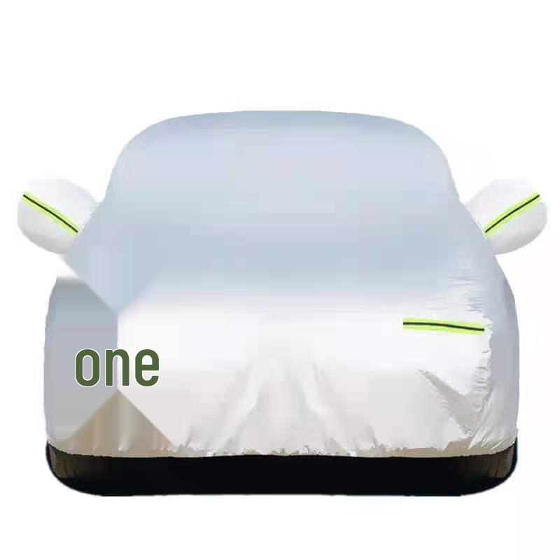 All-Season Universal Cotton-Lined Car Cover: Sun, Dust, Rain, Snow Protection PEVA Gray