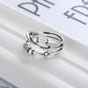 Fidget Anxiety Ring 925 Sterling Silver Bead Ring Stress Relieving Fidget Peace Rings for Anxiety Transfer Bead Open